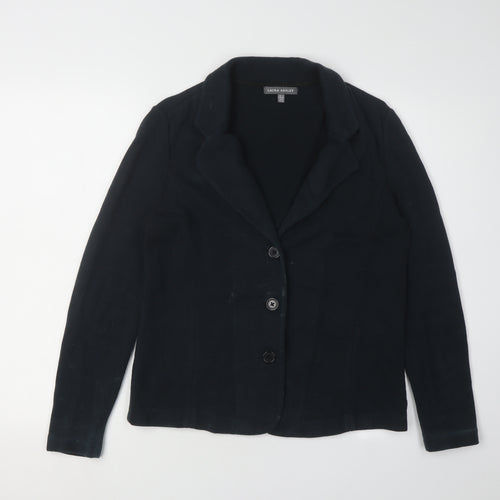 Laura Ashley Women's Black Knit Blazer Size 12