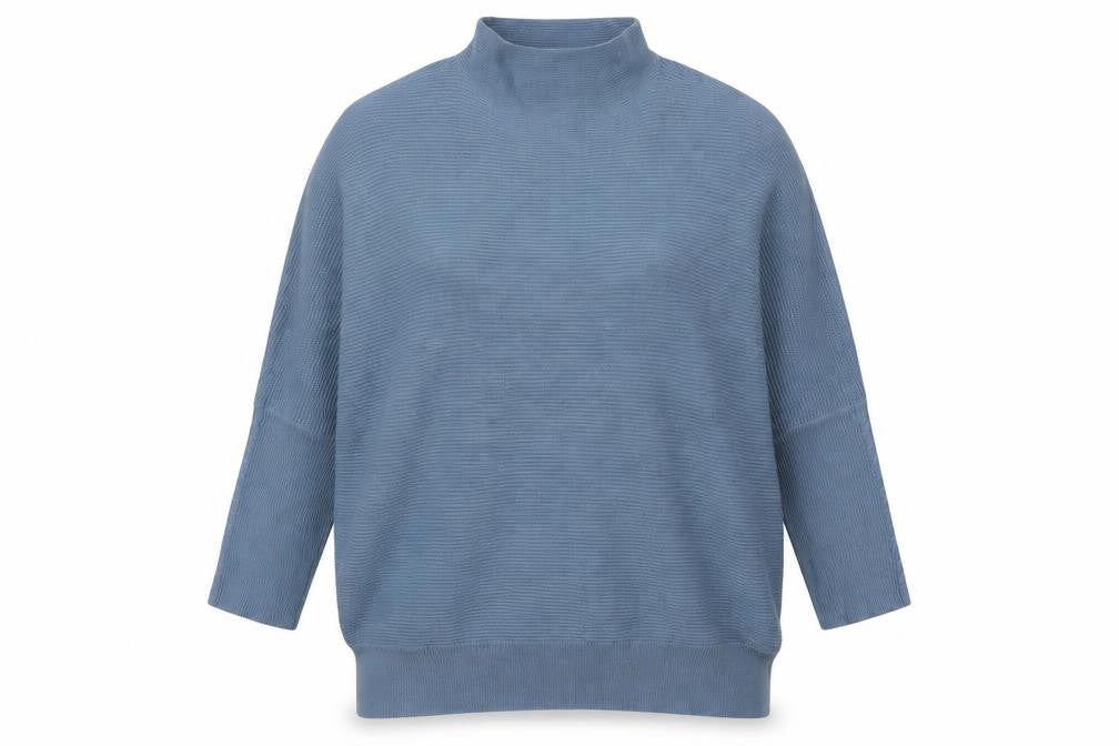 Front view of Next Women's Blue Roll Neck jumper, size L