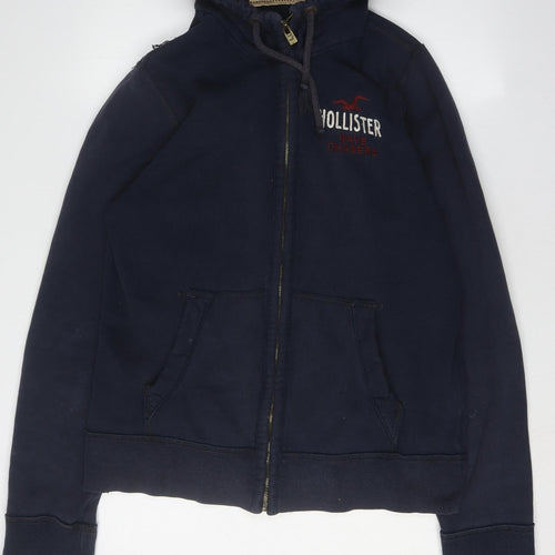 Hollister Women's Black Full Zip Hoodie L Casual