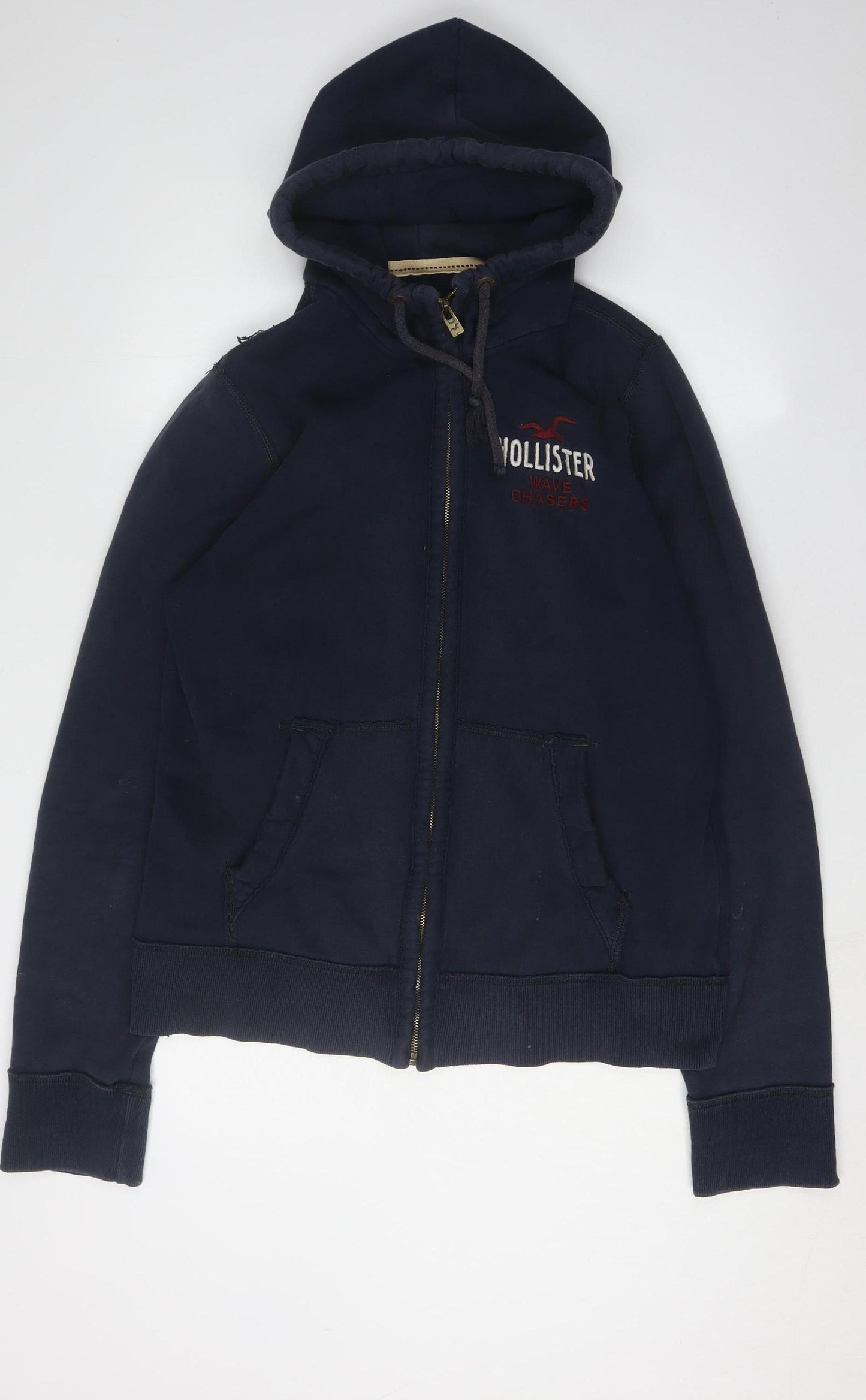 Hollister Women's Black Full Zip Hoodie L Casual