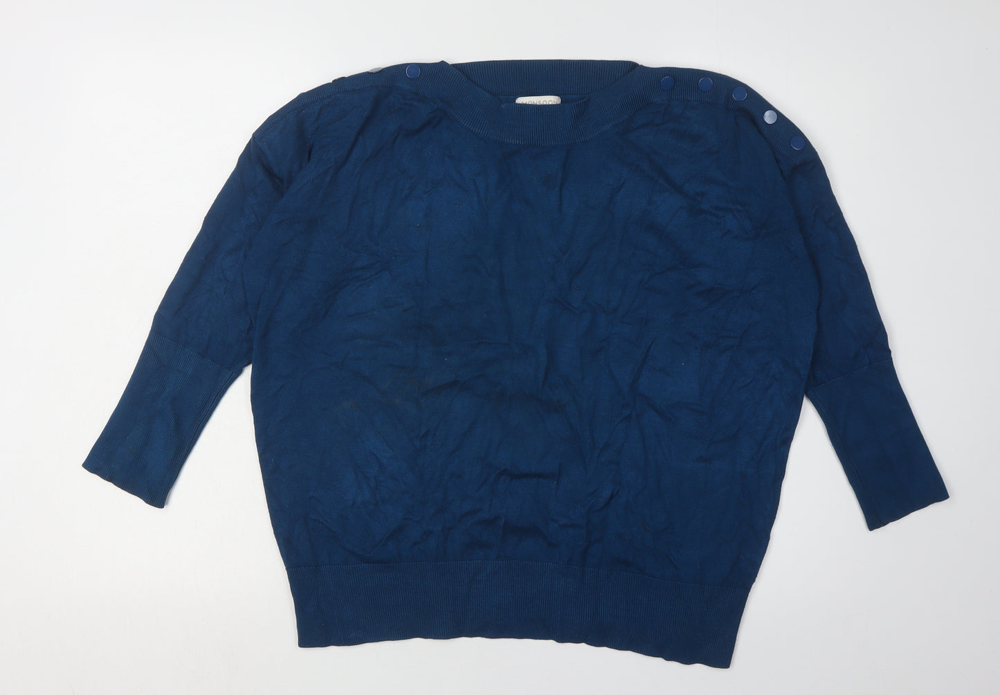 Monsoon Women's Blue Crew Neck Jumper Size L
