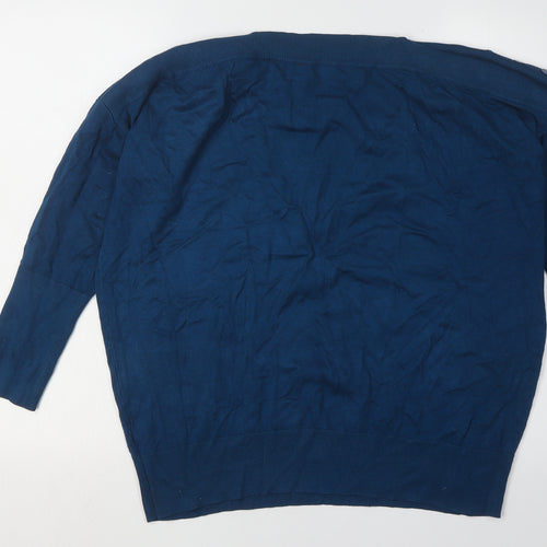 Monsoon Women's Blue Crew Neck Jumper Size L