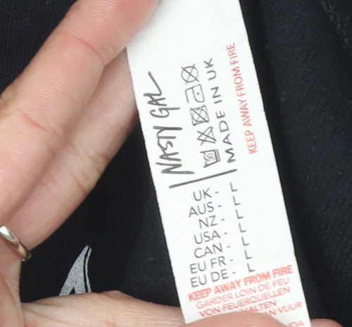 Nasty Gal Women's Black L Pullover Sweatshirt