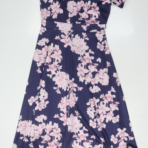 Quiz Women's Multicoloured Floral A-Line Dress