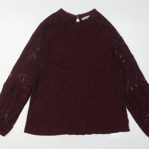 Oasis Women's Red Lace Blouse M