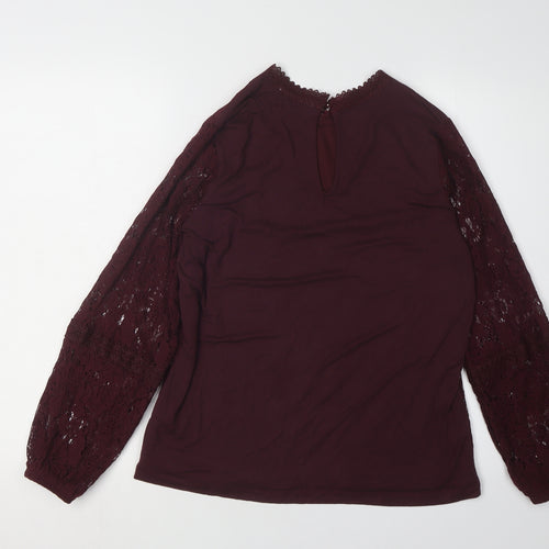 Oasis Women's Red Lace Blouse M