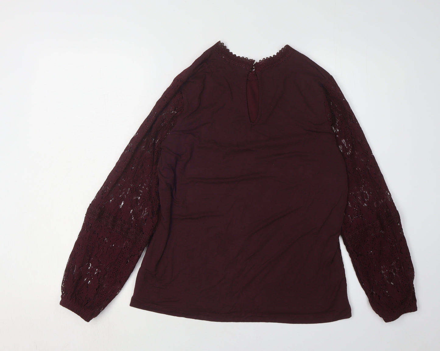 Oasis Women's Red Lace Blouse M