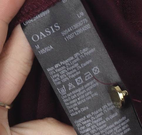 Oasis Women's Red Lace Blouse M