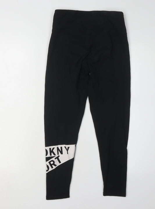 DKNY Women's Black Leggings S Elastic Waist
