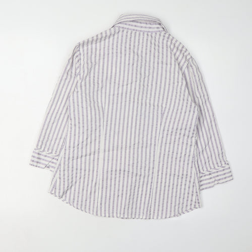 Jessica Women's Multicoloured Striped Button-Up Shirt Size 10