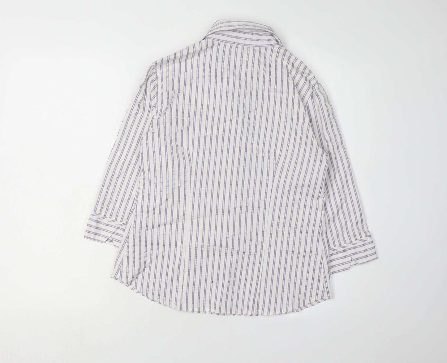 Jessica Women's Multicoloured Striped Button-Up Shirt Size 10