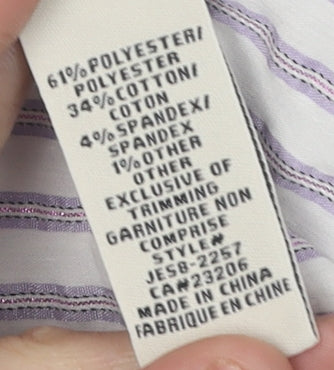 Jessica Women's Multicoloured Striped Button-Up Shirt Size 10