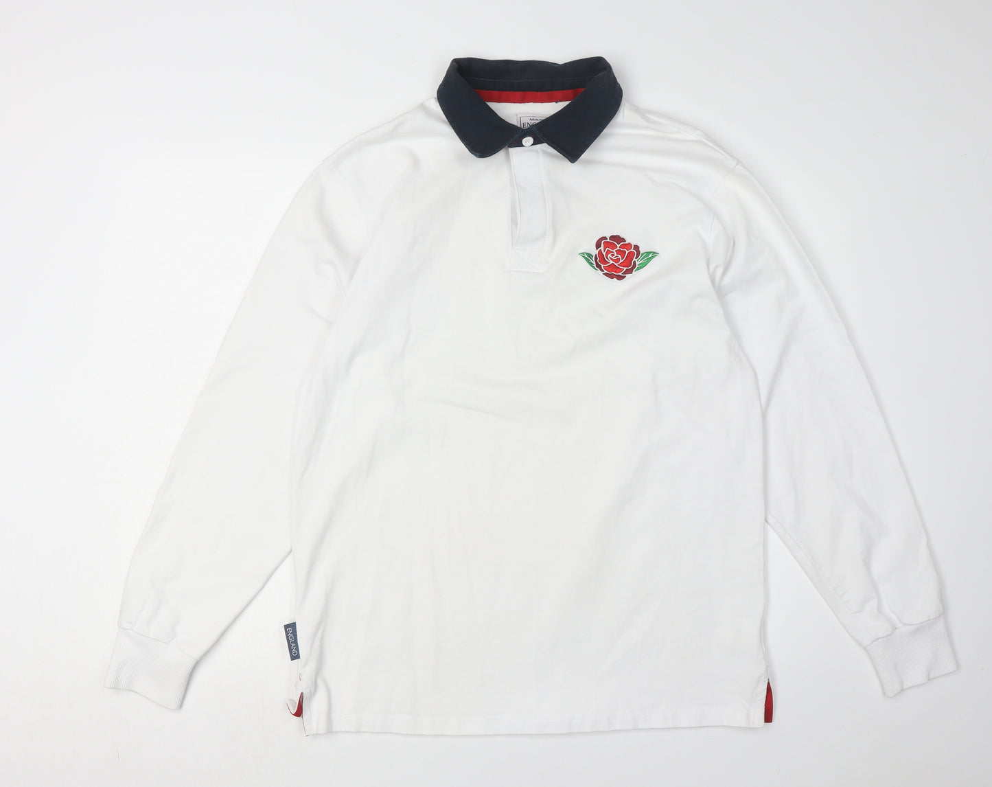 Authentic Originals Men's White Rugby Polo Shirt L