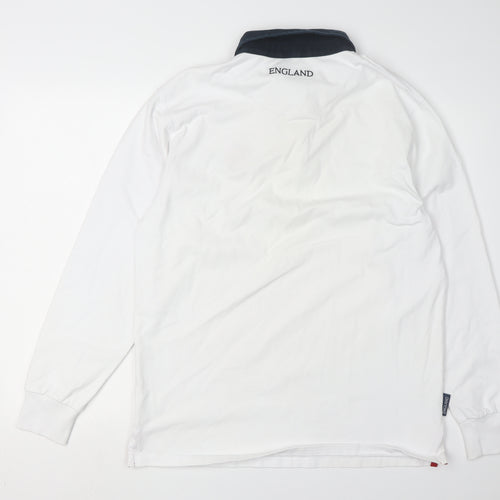 Authentic Originals Men's White Rugby Polo Shirt L