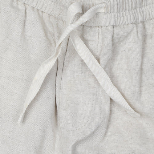 Zara Women's Beige Jogger Trousers, M, Cotton/Linen Blend