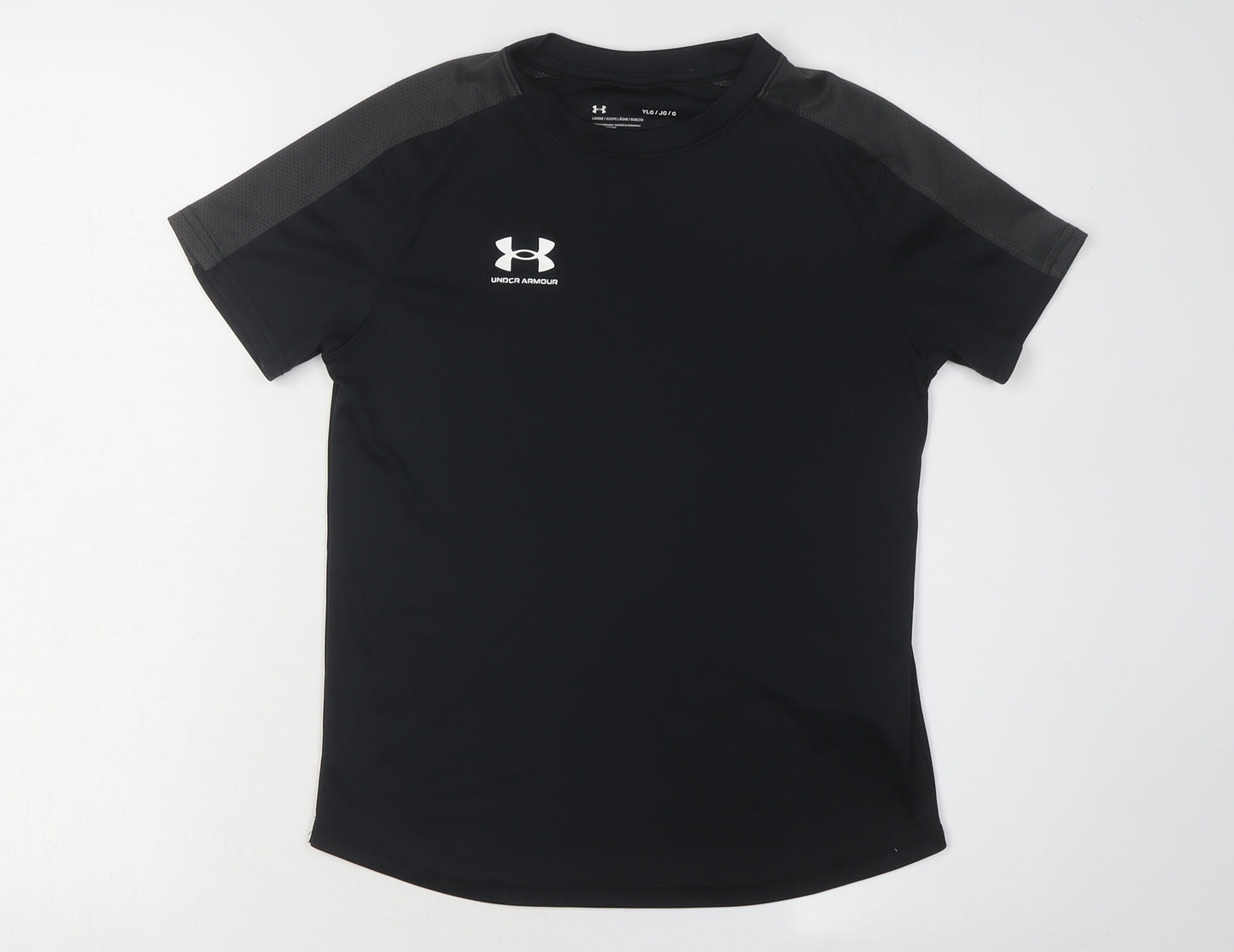 Under Armour Boys Black Gym T-Shirt L Relaxed Fit