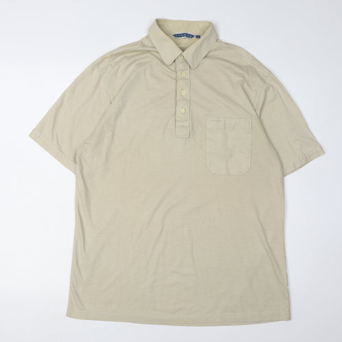 Sangan Men's Beige Polo Shirt in Large Size