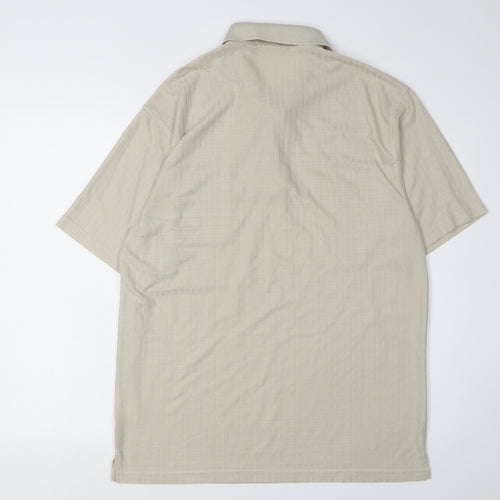 j.j.willis Men's Beige Striped Polo Shirt - Size L