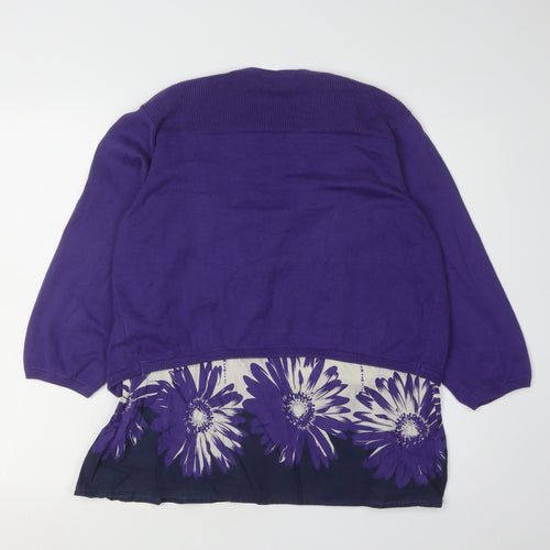 Debenhams Women's Purple Cardigan Size 16