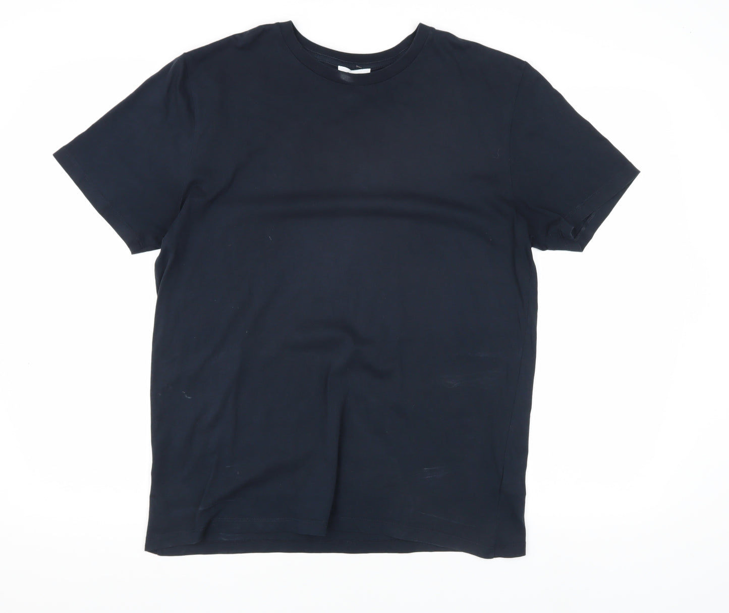 Reiss Men's Black Cotton T-Shirt, Size L, Short Sleeve
