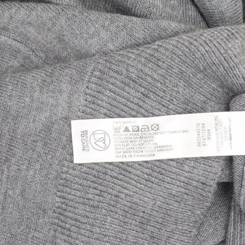 Thomas Nash Grey Men's V-Neck Pullover, Size M, Regular Fit