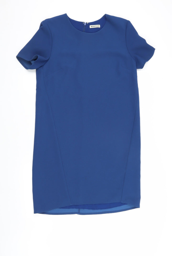 Whistles Women's Blue Short Shift Dress, Size 12