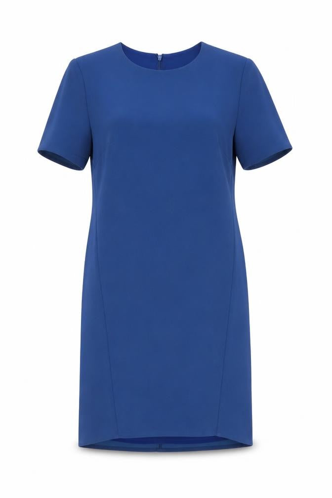 Front view of Whistles Women's Blue Short Shift Dress, size 12