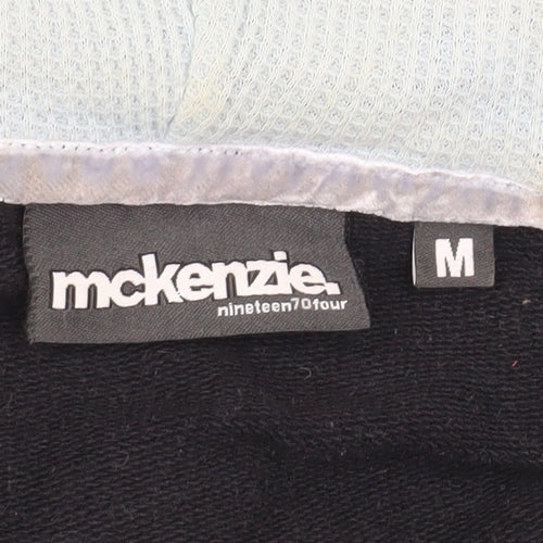 McKenzie Men's Black Hooded Jacket M Cotton Casual