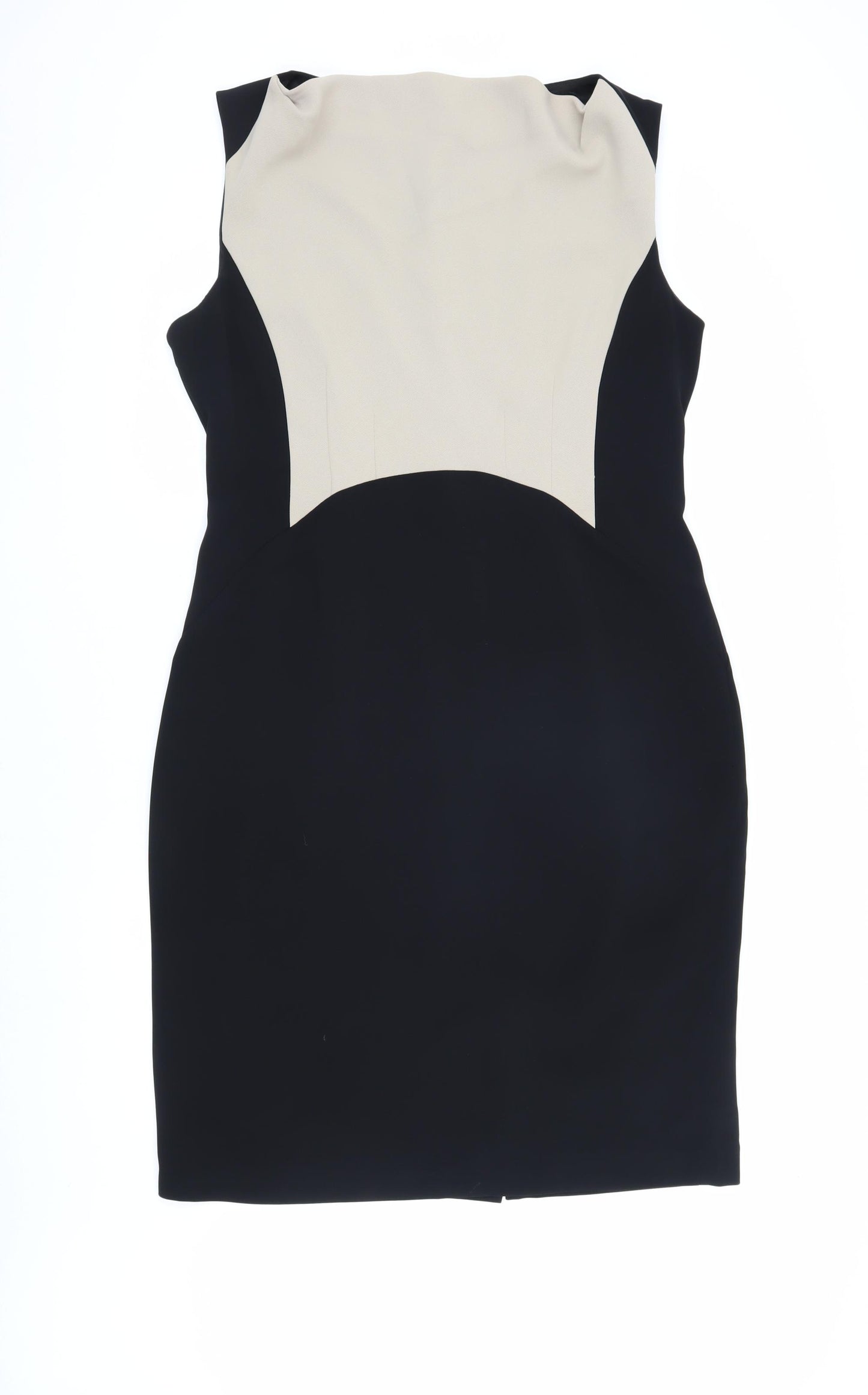 Hobbs Women's Black Beige Sheath Dress Size 16