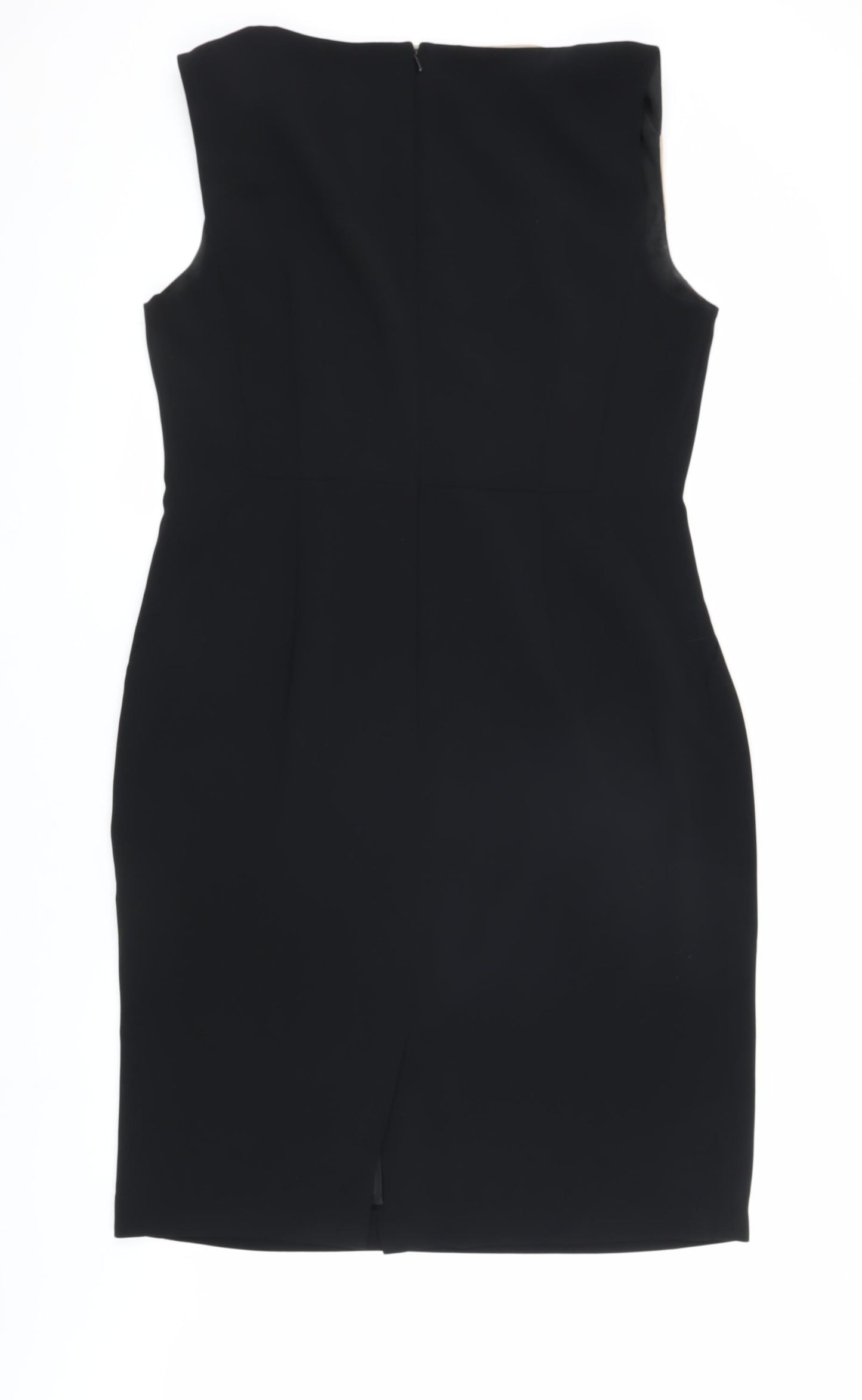 Hobbs Women's Black Beige Sheath Dress Size 16