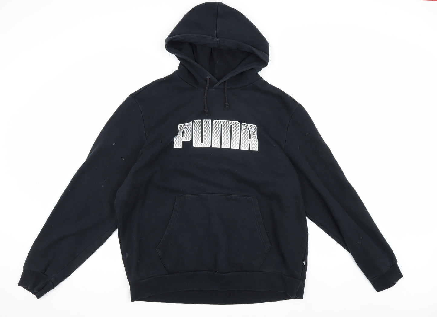 Puma Men's Black XL Pullover Hoodie with Logo