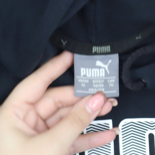 Puma Men's Black XL Pullover Hoodie with Logo