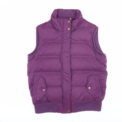 Fat Face Women's Purple Puffer Waistcoat Size 14