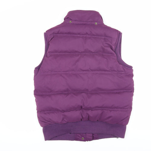 Fat Face Women's Purple Puffer Waistcoat Size 14