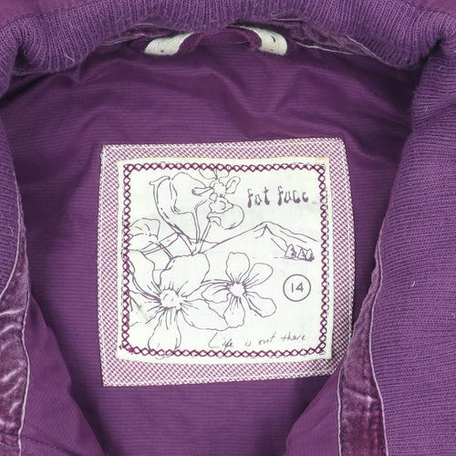 Fat Face Women's Purple Puffer Waistcoat Size 14