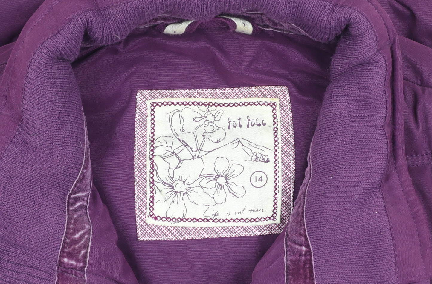 Fat Face Women's Purple Puffer Waistcoat Size 14
