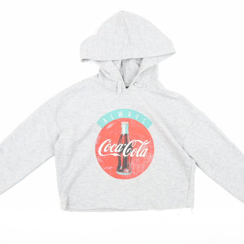New Look Girls Grey Coca-Cola Hoodie 12-13 Years Pullover