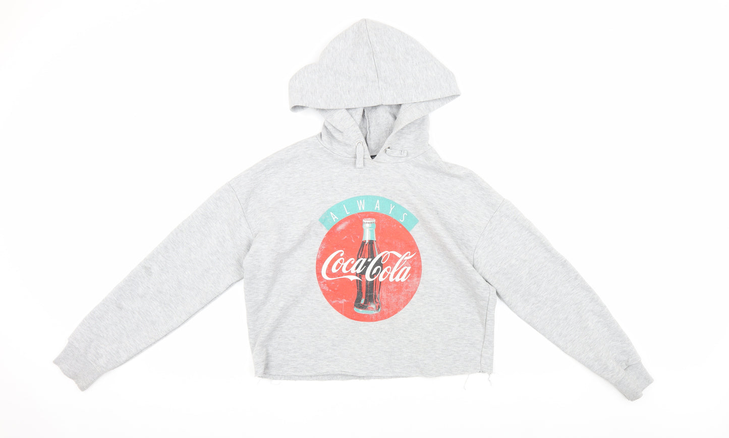 New Look Girls Grey Coca-Cola Hoodie 12-13 Years Pullover