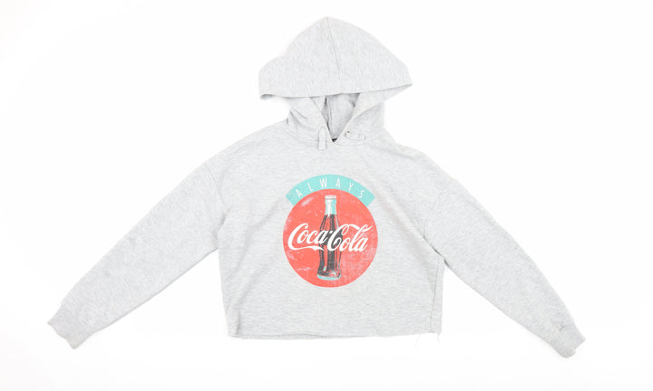 New Look Girls Grey Coca-Cola Hoodie 12-13 Years Pullover