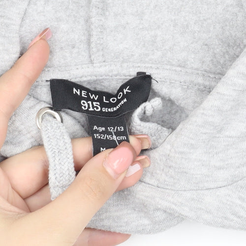 New Look Girls Grey Coca-Cola Hoodie 12-13 Years Pullover