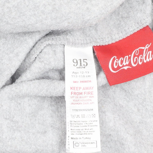 New Look Girls Grey Coca-Cola Hoodie 12-13 Years Pullover