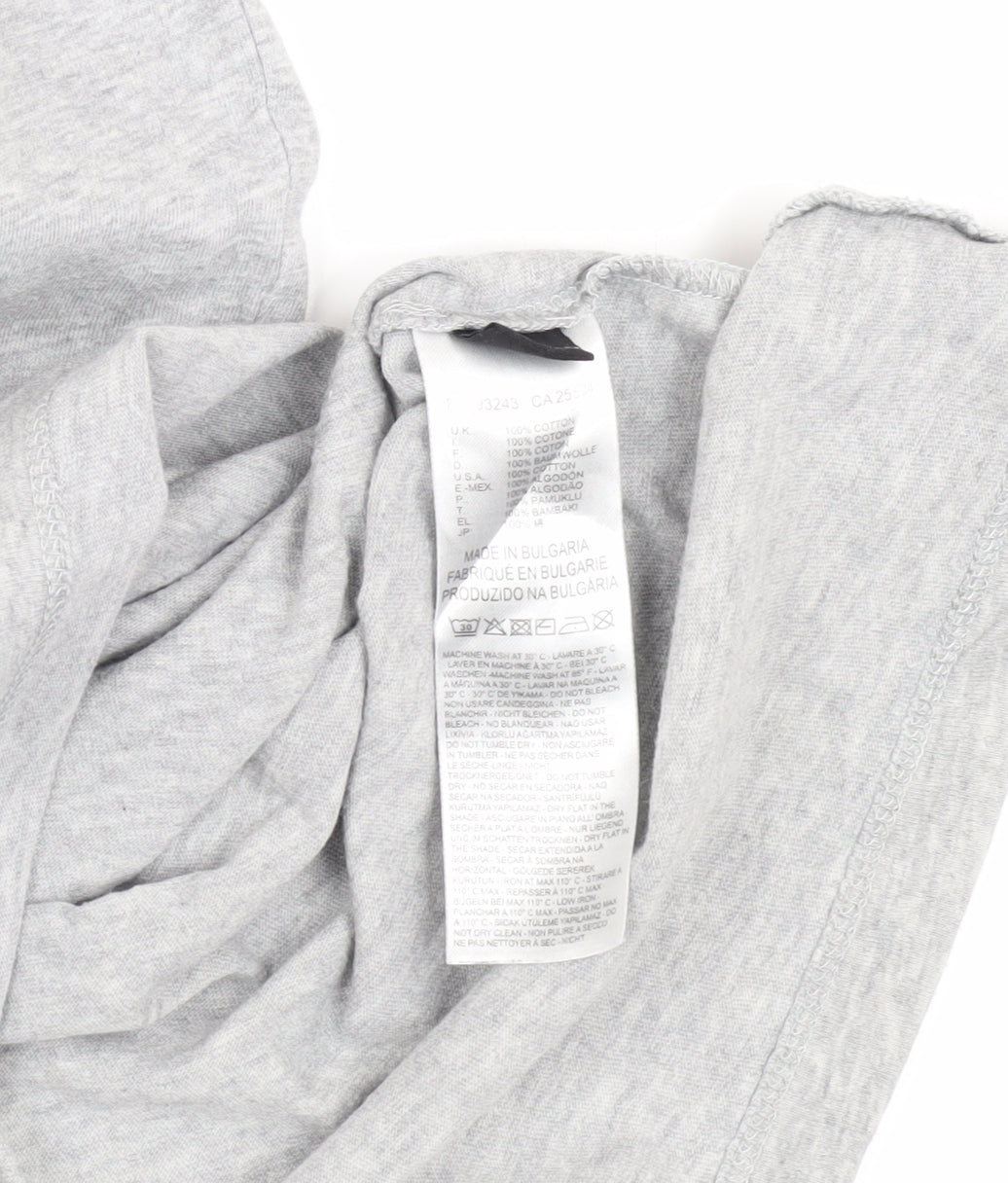 Diesel Men's Grey V-Neck Graphic Print T-Shirt XL