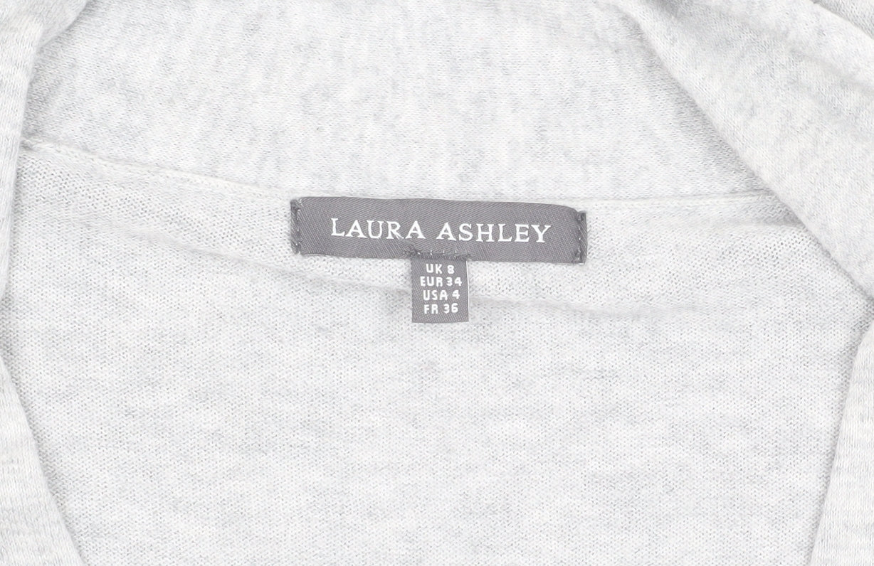 Laura Ashley Women's Grey Cardigan Size 8