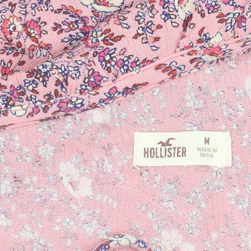 Hollister Women's Pink Floral Off-Shoulder Blouse, M