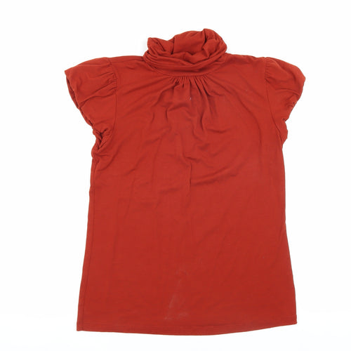 Banana Republic Women's Red Cowl Neck T-Shirt, M