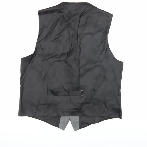 Jeff Banks Men's Grey Waistcoat 44 Regular Wool