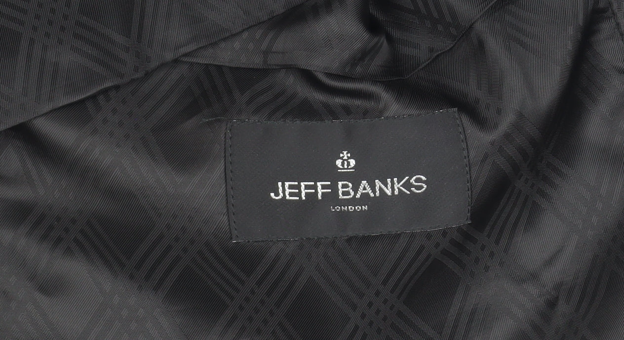 Jeff Banks Men's Grey Waistcoat 44 Regular Wool