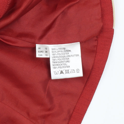 Jacques Vert Women's Red Blazer Size 12