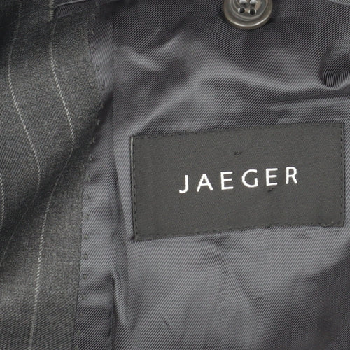 Jaeger Men's Grey Striped Blazer 42L Jacket
