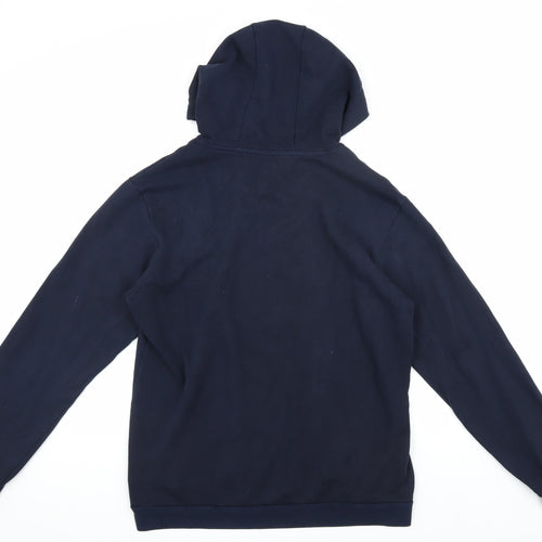 Adidas Unisex Blue Pullover Hoodie M Logo Classic